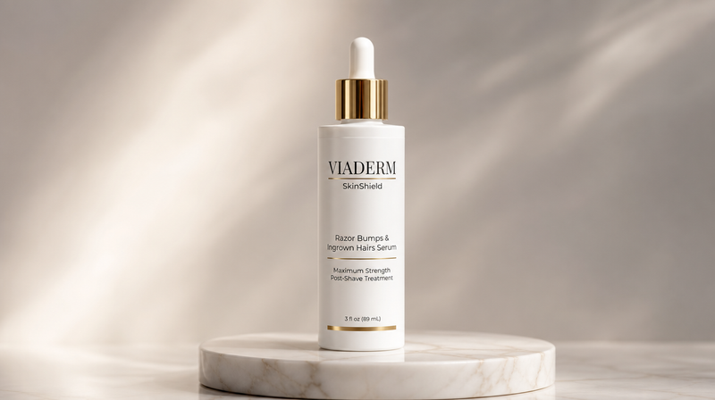 VIADERM SkinShield Razor Bump Serum — Studio Hero Shot